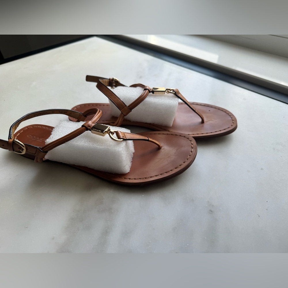 Coach Brown Minimalist Sandals